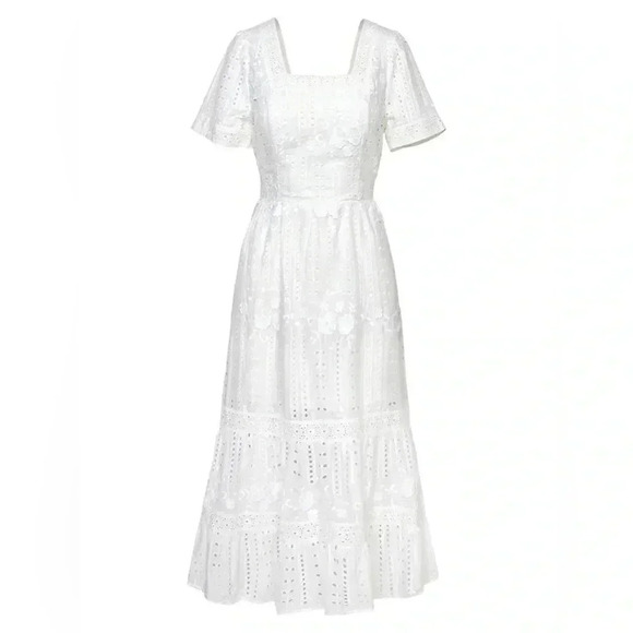 REVOLVE Dresses & Skirts - Revolve Adelyn Rae Embroidered Cotton Day Midi Dress